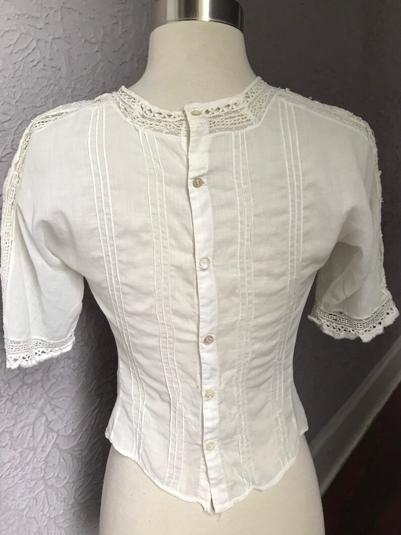 1900 Antique Edwardian Victorian Embroidered Lace Blouse Sm XS | Etsy