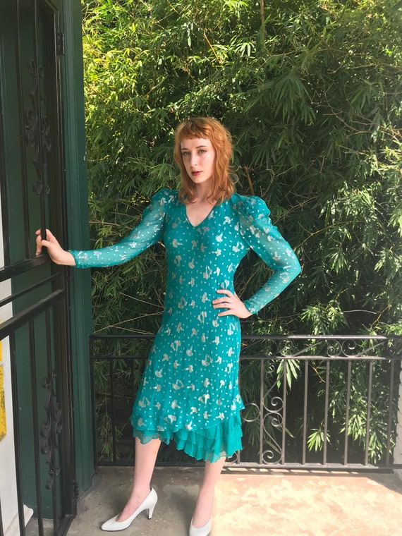 70's/80's Vintage Judy Hornby Silk Chiffon Floral