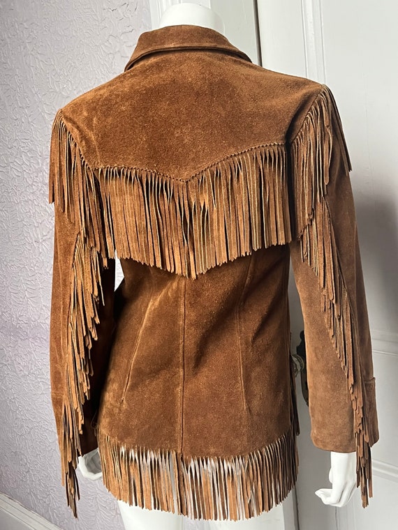 60's Vintage Western Cowgirl Suede Leather Wester… - image 4