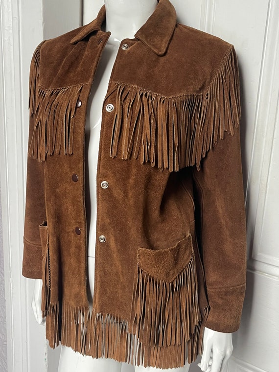 60's Vintage Western Cowgirl Suede Leather Wester… - image 9