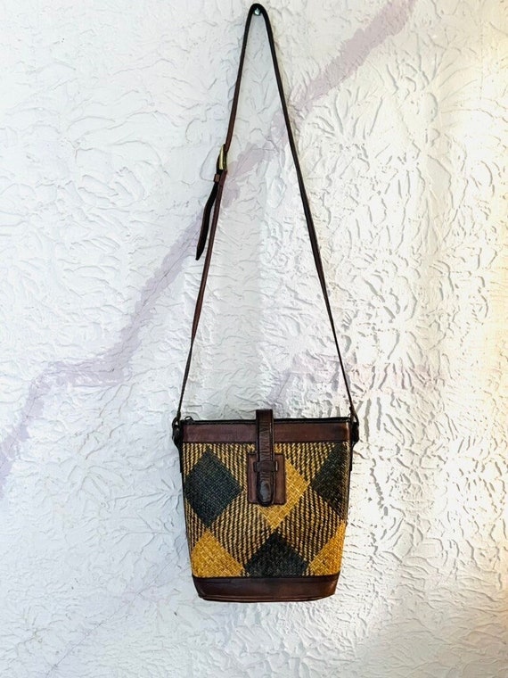 vintage woven shoulder bag Gem