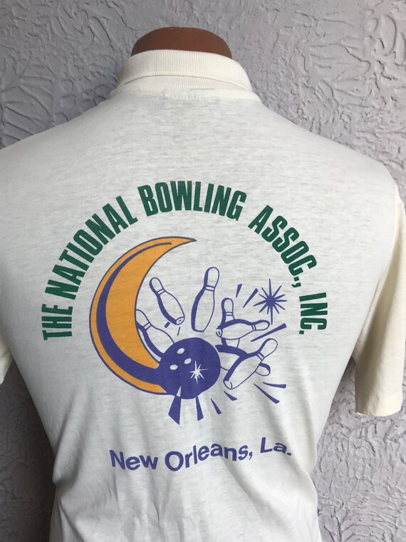70 / 80 ' de s Vintage de ' la Nouvelle-Orléans Bowling chemise Polo Med. 169121 70 / 80 ' de s Vintage de ' la Nouvelle-Orléans Bowling chemise Polo Med. 169121