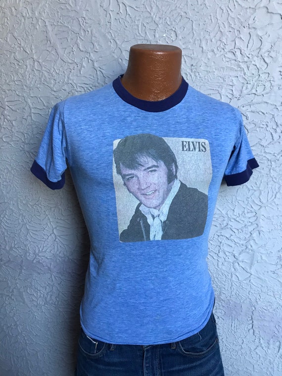 70's Vintage Men's Elvis Presley Ringer T-Shirt US