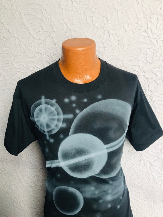 1970's Vintage Men's Airbrush Space Force UFO T-Sh