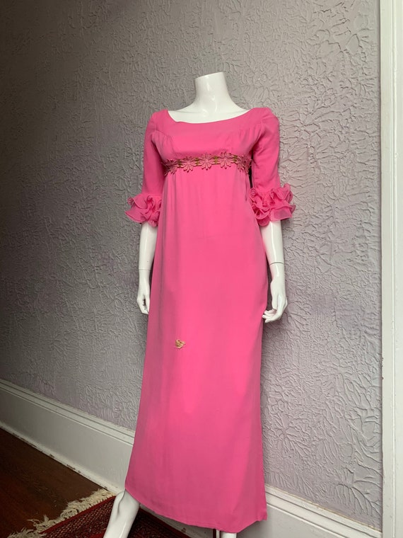 60's Vintage Mod Regency Hot Pink Chiffon Flower | Etsy