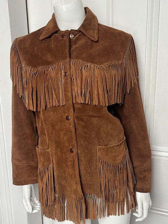 60's Vintage Western Cowgirl Suede Leather Wester… - image 5