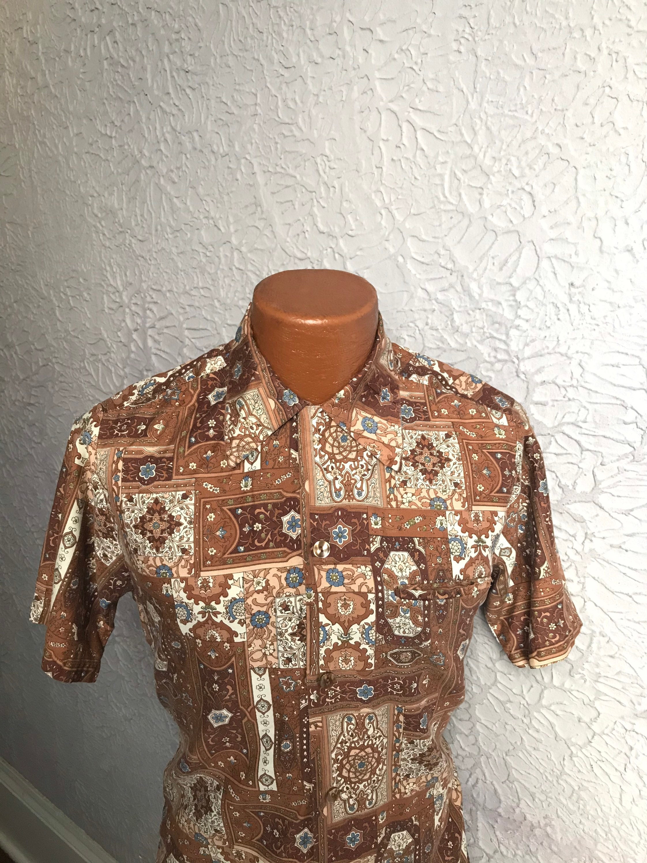 1960's Vintage Men's Mod Paisley Hawaiian Shirt Mod | Etsy