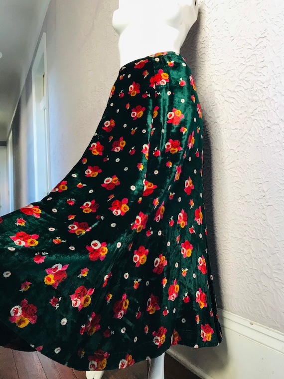 70's Vintage Betsey Johnson Alley Cat Velvet Flora