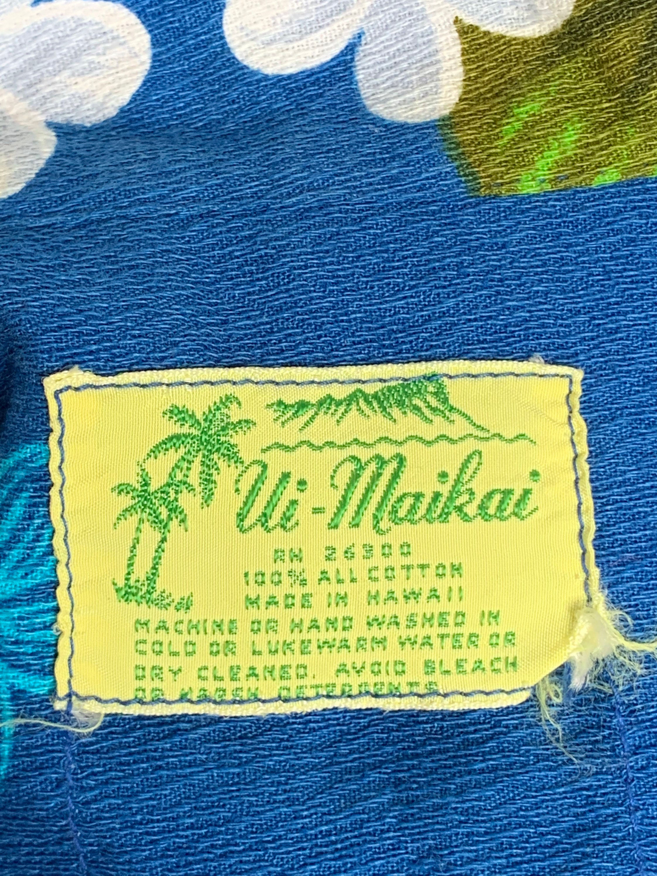 60's Vintage Men's Barkcloth Flower Power Hawaiian | Etsy