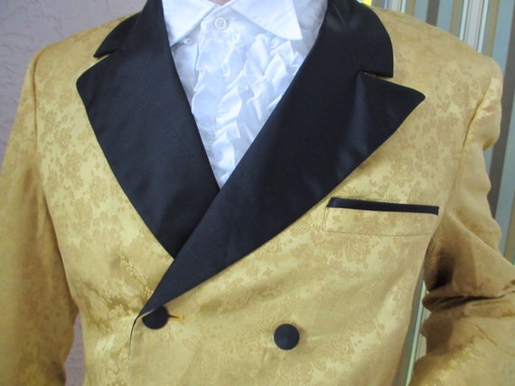 50's/60's Vintage Men's Gold Brocade  Dinner Jack… - image 5