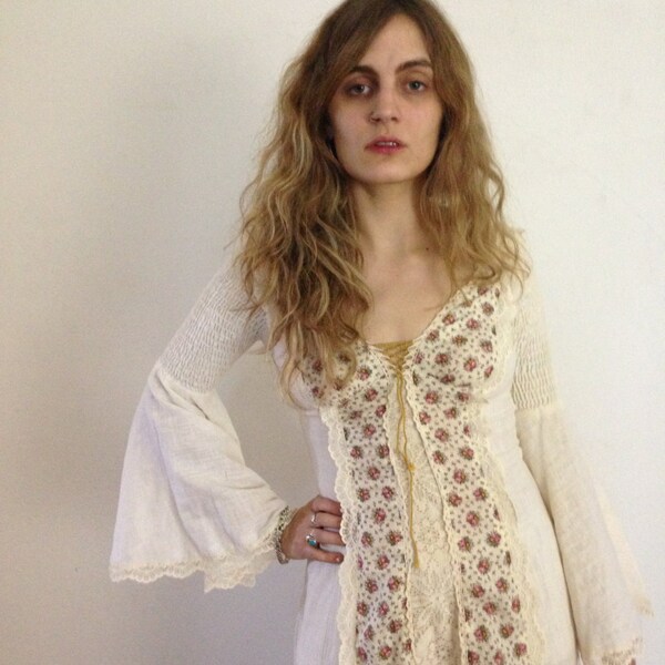 70's Vintage Hippie Wedding Dress California Dream