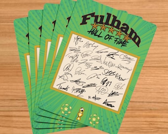 Fulham Playing Cards SIGNED Team – Player Autographs – Personalised Football Fan Gift – Memorabilia -Collectible - ‘Hall of Fame’