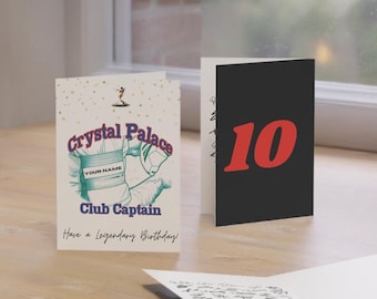 Crystal Palace Birthday Card SIGNED Team – Player Autographs – Personalised Football Fan Gift – Memorabilia - Collectible - ‘Club Captain!’