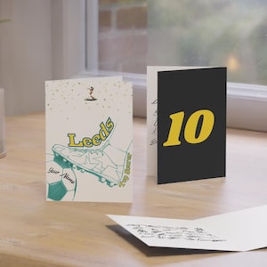 Leeds Birthday Card SIGNED by Team – Leeds Player Autographs – Personalised Football Fan Gift – Memorabilia - Collectible - ‘Top Scorer!’