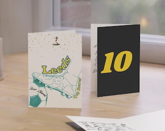 Leeds Birthday Card SIGNED by Team – Leeds Player Autographs – Personalised Football Fan Gift – Memorabilia - Collectible - ‘Top Scorer!’