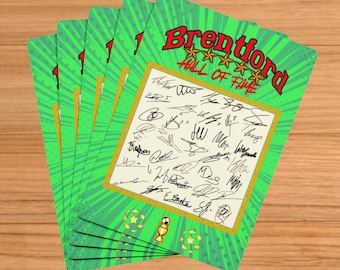 Brentford Playing Cards SIGNED Team – Player Autographs – Personalised Football Fan Gift – Memorabilia - Collectible -  ‘Hall of Fame’