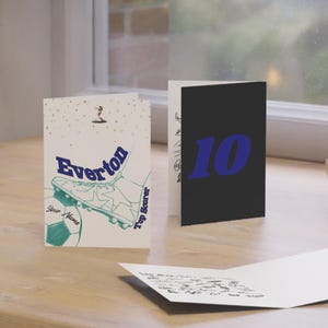 Everton Birthday Card SIGNED Team – Everton Player Autographs – Personalised Football Fan Gift – Memorabilia - Collectible - ‘Top Scorer!’
