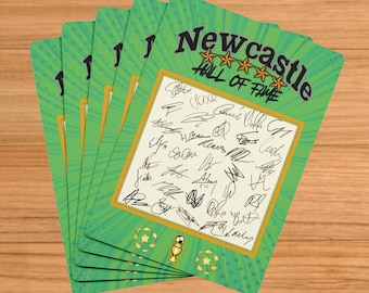Newcastle United Birthday Card SIGNED Team – Player Autographs – Personalised Football Fan Gift – Memorabilia -Collectible - ‘Hall of Fame’
