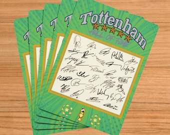 Tottenham Playing Cards  SIGNED by Team – Player Autographs – Personalised Football Fan Gift – Memorabilia - Collectible - ‘Hall of Fame’