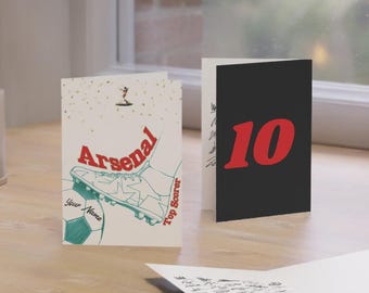 Arsenal Birthday Card SIGNED by Team – Arsenal Player Autographs – Personalised Football Fan Gift – Memorabilia - Collectible - Top Scorer!’