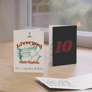 Liverpool Birthday Card SIGNED Team – Player Autographs – Personalised Football Fan Gift – Memorabilia -Collectible - ‘Club Captain’