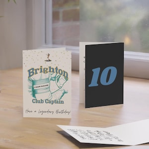 Brighton Birthday Card SIGNED by Team – Player Autographs – Personalised Football Fan Gift – Memorabilia - Collectible - ‘Club Captain’