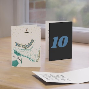 Brighton Birthday Card SIGNED by Team – Player Autographs – Personalised Football Fan Gift – Memorabilia - Collectible - ‘Top Scorer!’