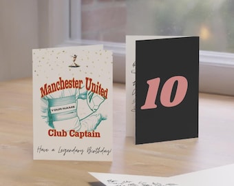 Manchester United Birthday Card SIGNED by Team – Man Utd Player Autographs – Personalised Football Fan Gift – Memorabilia - ‘Top Scorer!’