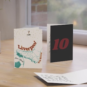 Liverpool Birthday Card SIGNED Team – Liverpool Player Autographs – Personalised Football Fan Gift – Memorabilia -Collectible - ‘Top Scorer’