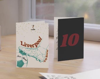 Liverpool Birthday Card SIGNED Team – Liverpool Player Autographs – Personalised Football Fan Gift – Memorabilia -Collectible - ‘Top Scorer’
