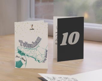 Tottenham Birthday Card SIGNED by Team – Player Autographs – Personalised Football Fan Gift – Memorabilia - Collectible - ‘Top Scorer’