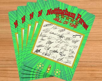 Nottingham Forest Playing Cards SIGNED Team – Player Autographs – Personalised Football Fan Gift – Memorabilia -Collectible - ‘Hall of Fame’