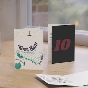West Ham United Birthday Card SIGNED by Team – Player Autographs – Personalised Football Fan Gift – Memorabilia - ‘Top Scorer!’