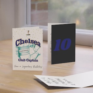 Chelsea Birthday Card SIGNED Team – Chelsea Player Autographs – Personalised Football Fan Gift – Memorabilia - Collectible - ‘Club Captain!’