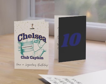 Chelsea Birthday Card SIGNED Team – Chelsea Player Autographs – Personalised Football Fan Gift – Memorabilia - Collectible - ‘Club Captain!’