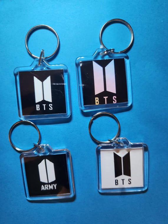 BTS Logo Key Chain - Etsy
