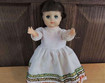 Vintage Soft Plastic Doll with Sleepy Eyes / Small Souvenir Doll / Plastic Doll / Toy Doll