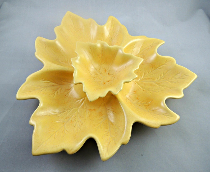 Thanksgiving Chip & Dip Bowl / Maple Leaf Serving Dish / Etsy