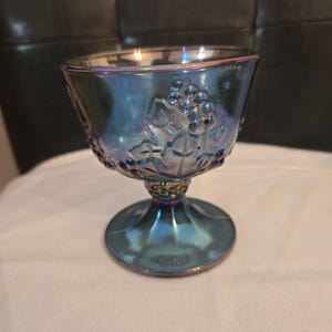 Vintage Small Carnival Glass Compote