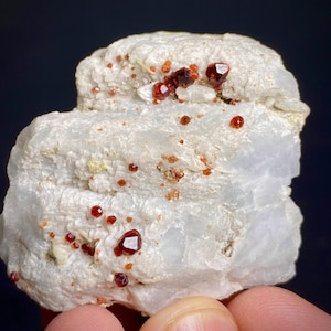 316 Carat Unique Rare Natural Red Spessartine Garnet Crystal Cluster On Matrix Specimen From Pakistan Mineral for Collectors/High Grade