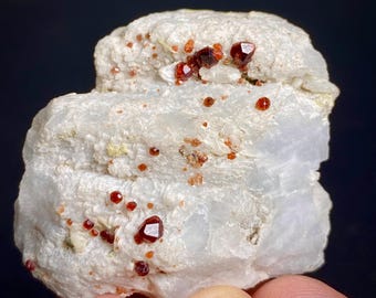 Red Spessartine Garnet Crystal Cluster, Pakistan Mineral Specimen (316 Carat)
