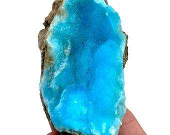 332 Gram Unique Collection Piece! Natural Blue ARAGONITE Specimen From AFGHANISTAN Mineral For Collectors/Display Specimen