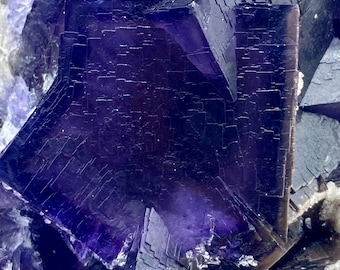 1740 Gram Unique Large Piece! Natural Deep Blue Phantom Cubic FLUORITE With CALCITE Specimen @PAKISTAN Fluorite Collectors/Display Specimen