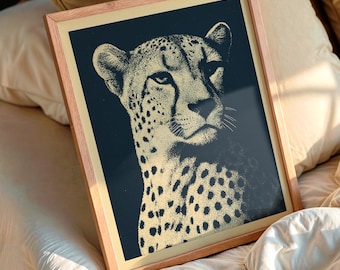 Cheetah Wall Art Poster • Safari Animal Print