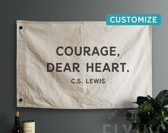 Custom Hand Painted Cotton Canvas Flag - Vintage Look | Wall Tapestry | Home Decor | Quotes | Family Name | Birth Year | Banner