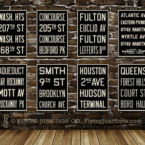 QUEENS AQUEDUCT / ROCKAWAY New York City Subway Sign. Bus Scroll. 12 x 18 Rollsign Print image 2