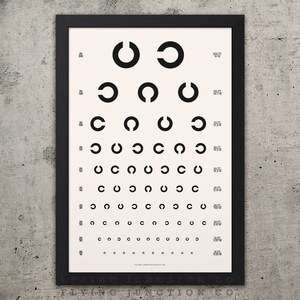 EYE CHART Print Tumbling C Vintage Look image 2