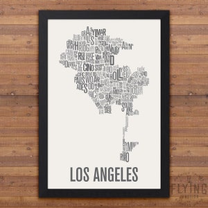 LOS ANGELES Neighborhood Typography City Map Print image 2