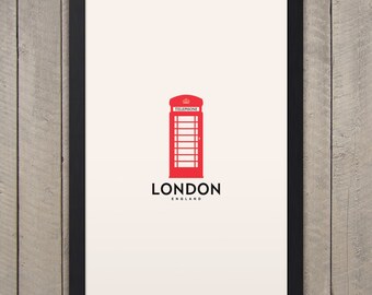 LONDON Minimalist City Poster - 12" x 18"