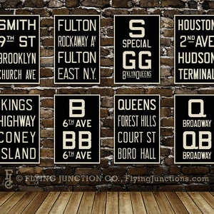 BROADWAY Queens / Manhattan / Brooklyn New York City U-Bahn-Schild. Bus Scroll. 12 x 18 Rollsign Druck Bild 2